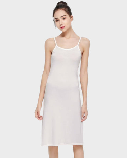 Fond de robe blanc mi - long - M