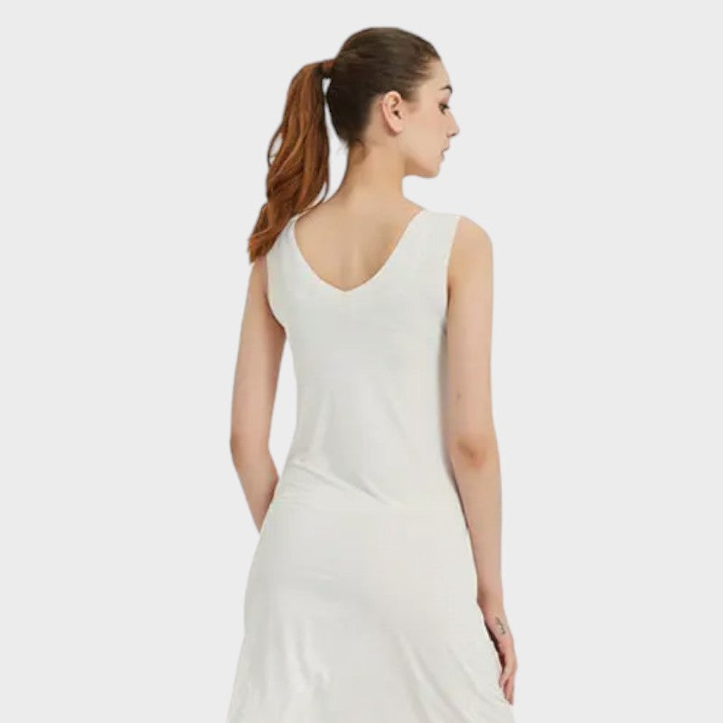 Fond de robe blanche longue