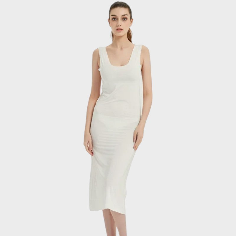 Fond de robe blanche fashion longue