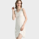 Fond de robe dentelle blanche - Blanc / M