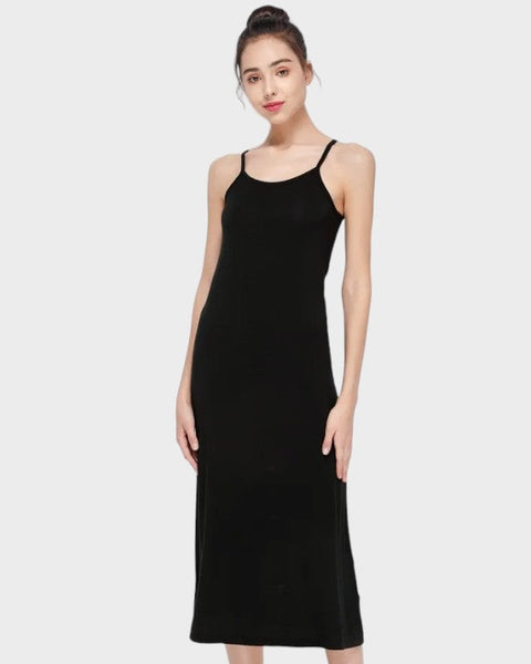 Fond de robe long noir - M