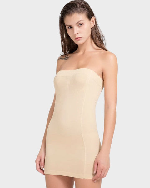 Fond de robe sans bretelle - Beige / S