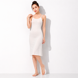 Fond de robe blanc mi-long