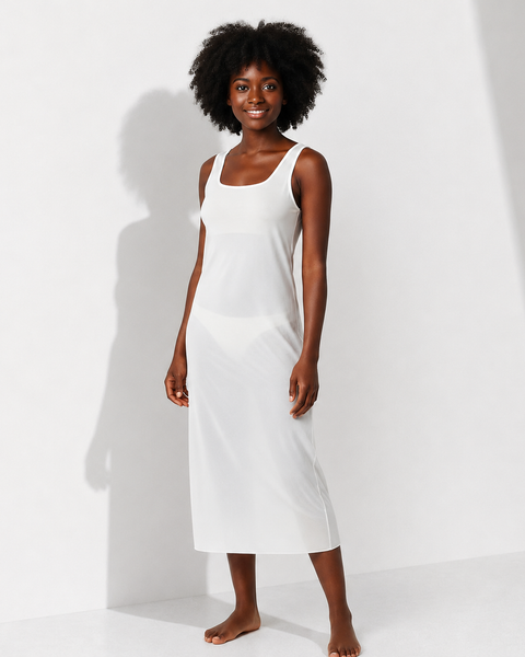 Fond de robe blanche longue