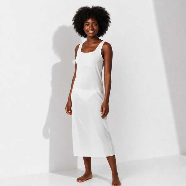 Fond de robe blanche longue