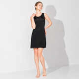 Fond de robe en soie noire