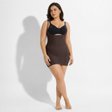 Fond de robe grande taille marron