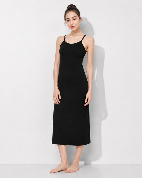 Fond de robe long noir