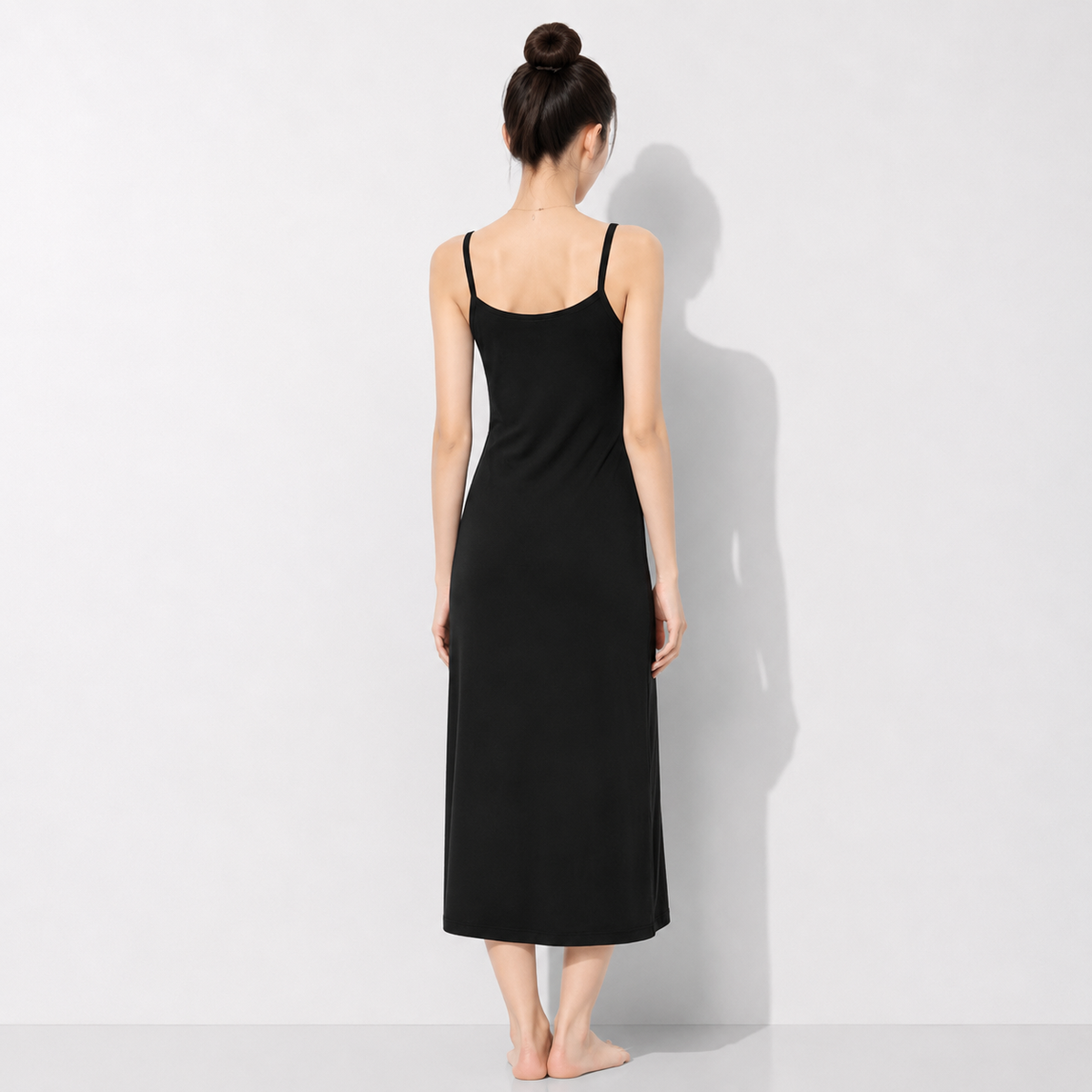 Fond de robe long noir