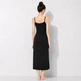 Fond de robe long noir