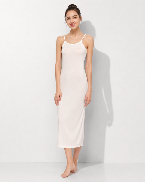 Fond de robe longue blanc