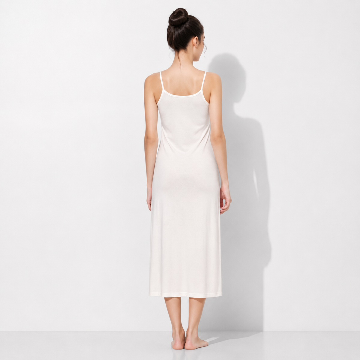 Fond de robe longue blanc