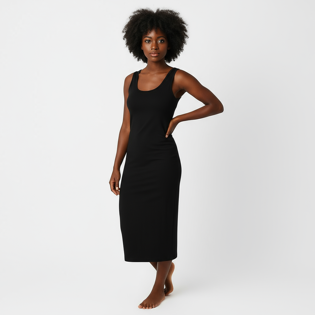 Fond de robe noir longue