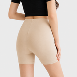 Jupe-short sous robe couleur chair dos