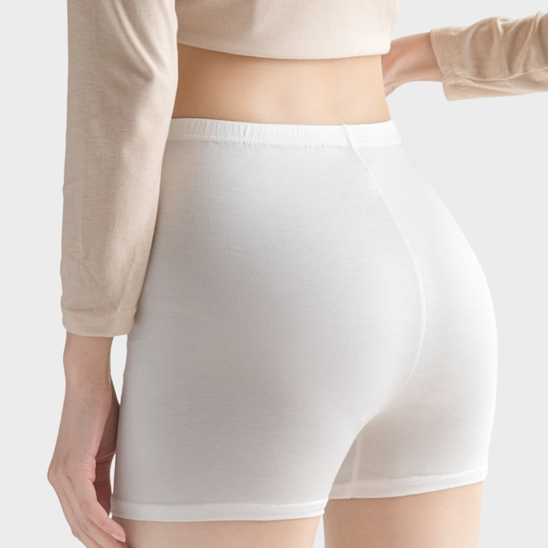 Jupe-short sous robe gainant blanc