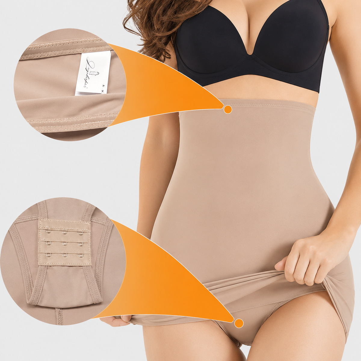 Jupon gainant taille haute slip