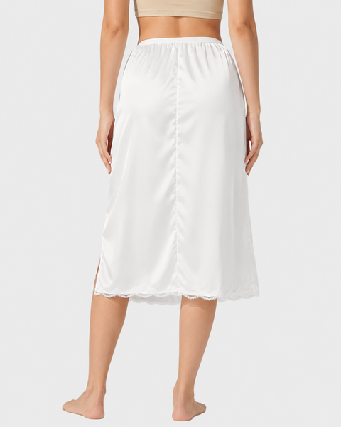 Jupon sous robe dentelle blanc dos