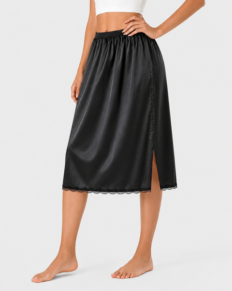 Jupon sous robe fluide noir
