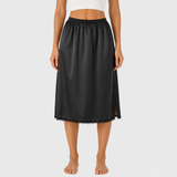 Jupon sous robe fluide noir face