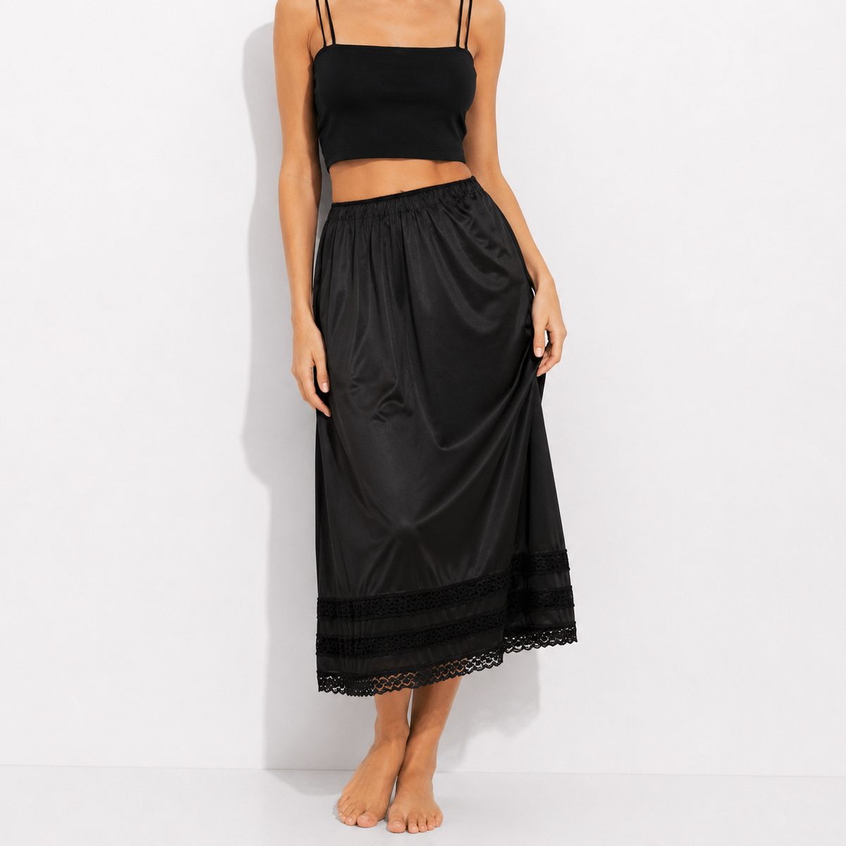 Jupon sous robe noir face