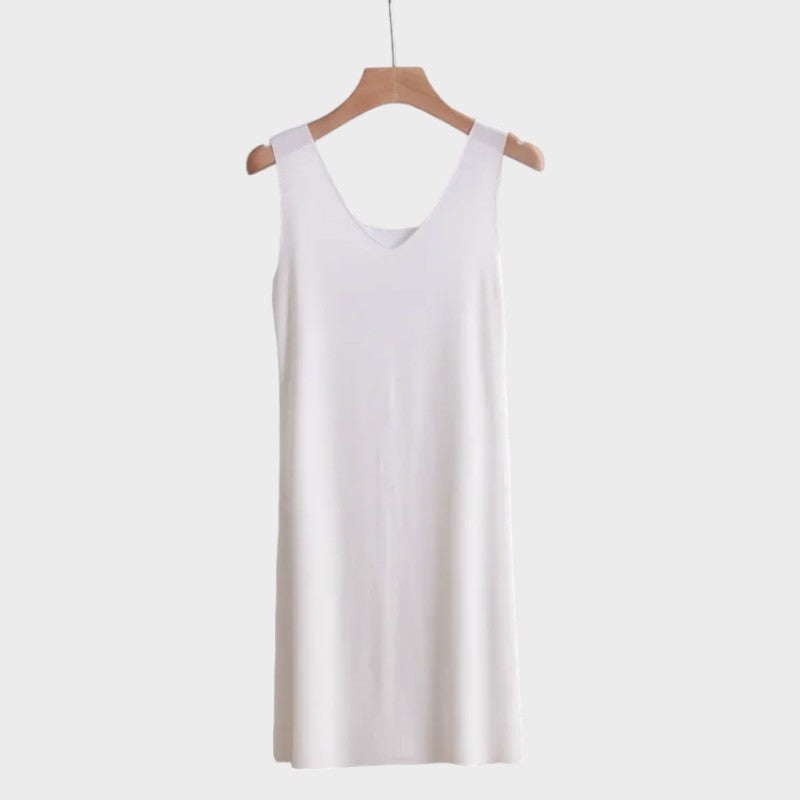 Fond de robe blanche longue