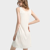 Vlazom Demi-slip pour dessous de robe, jupon en soie pour femme, taille courte, jupon élégant avec ourlet en dentelle pour robes S-3XL, nude, M Vlazom Demi-slip pour dessous de robe, jupon en soie pour femme, taille courte, jupon élégant avec ourlet en dentelle pour robes S-3XL, nude, M