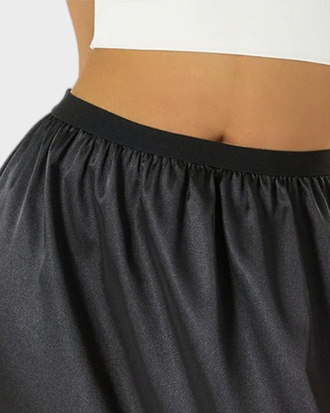 Coton Jupon Noir Antistatique Jupe Grande Taille Femme Daxon Jupon Antistatique Mi-long Noir