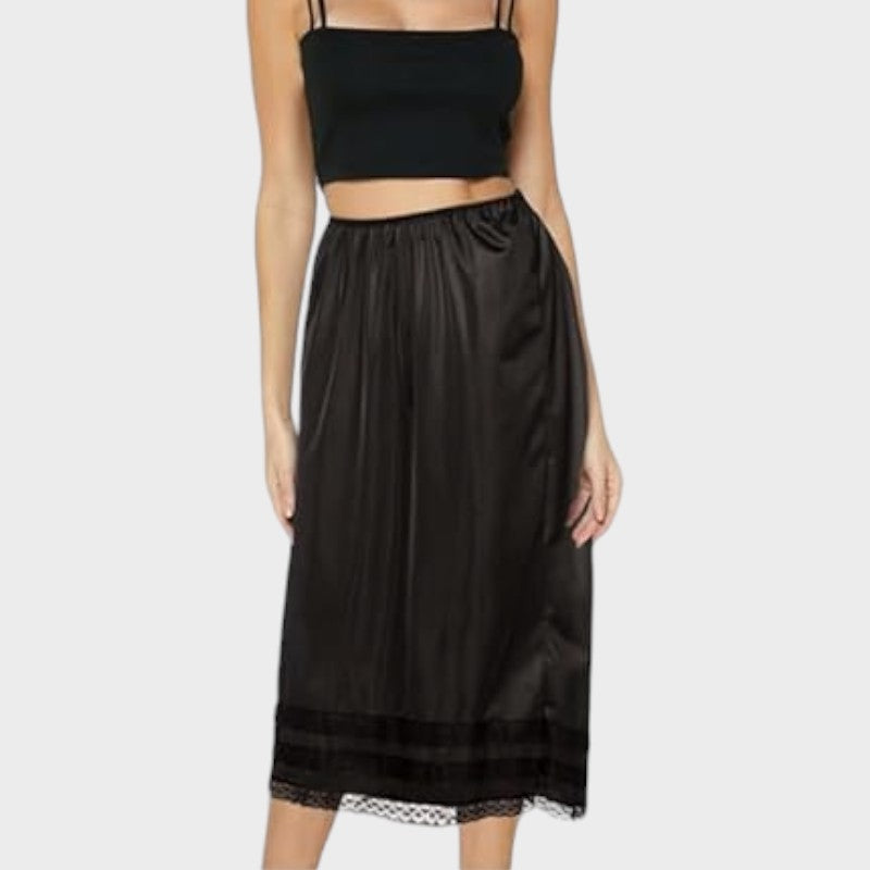 Robe Longue Jupon Sous Robe Antistatique Jupon Sous Robe Noir